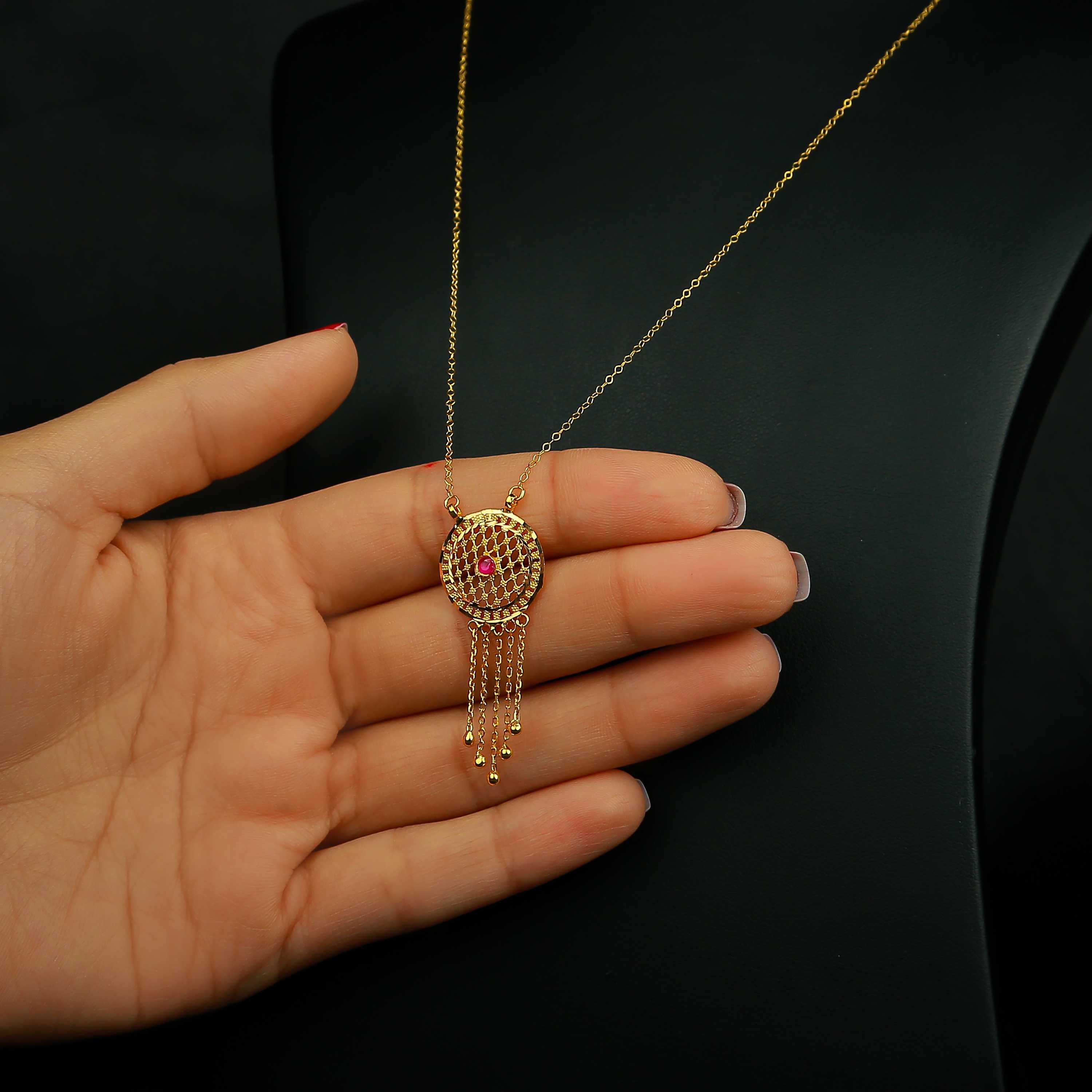 21 karat gold necklace, Turkish made - (H-0292)